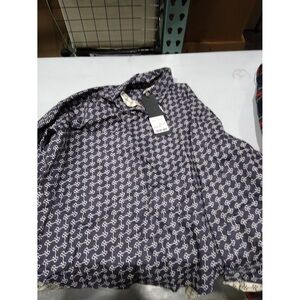 Rokh Women's Double Layer Shirt- Navy/Ivory Logo 4